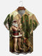 Men's Christmas Funny Graphic Short Sleeve Hawaiian Shirt